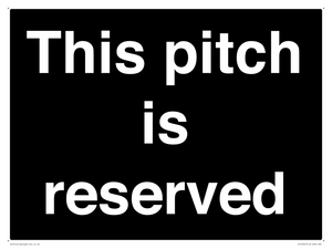 This pitch is reserved